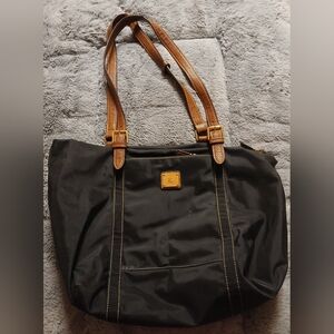 Polo Ralph Lauren Black Nylon Bag With Leather Straps